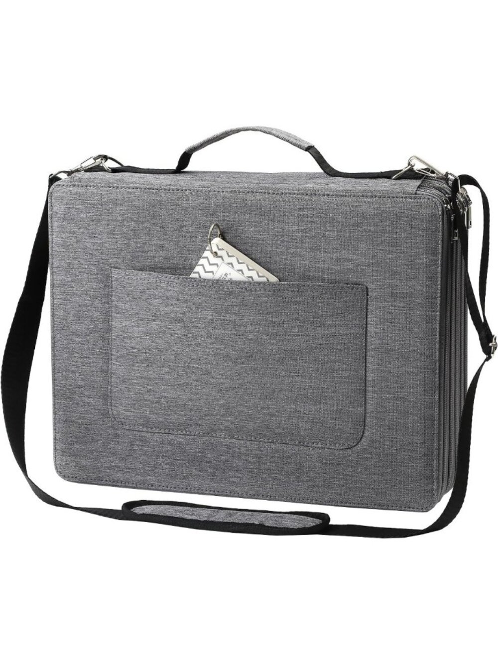 Large 600-Slot Colored Pencil Case - 5-Layer Zipper, Shoulder Strap & Handle